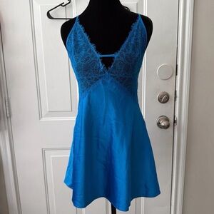 Victoria's Secret Vibrant Blue Lace Slip